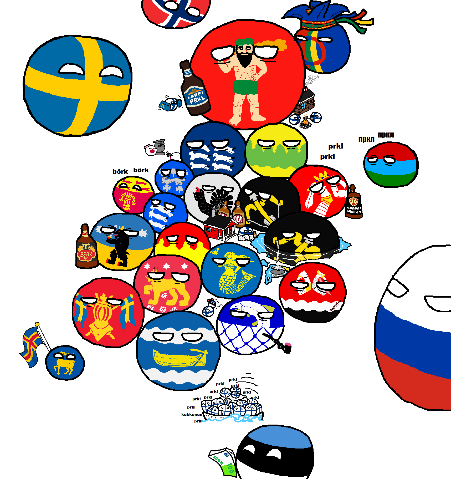 Polandball map of Finland
